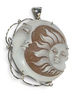 Pendant Mandile 1922 Woman Cammei  in Silver Conchiglia 2KK55697.5